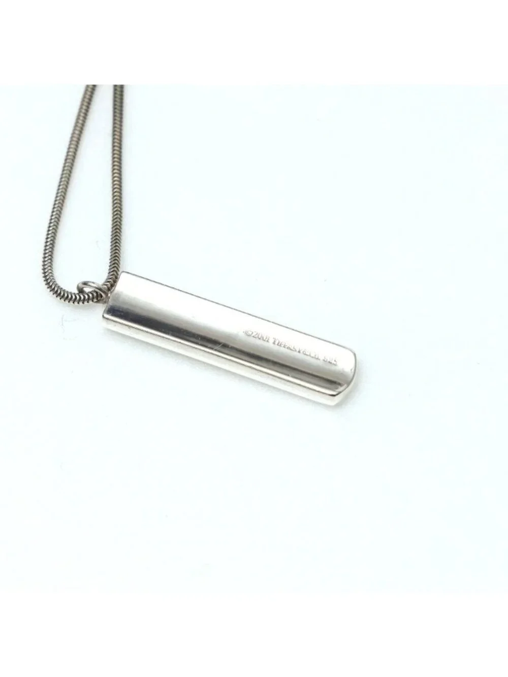 Tiffany & Co Necklace 925 Sterling Silver Plate Pendant Barnecklace